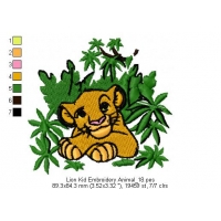 Lion Kid Embroidery Animal_18
